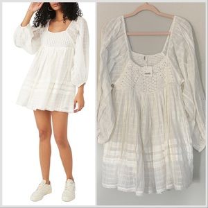 NWT Free People Ari Mini Dress in Ivory Size S